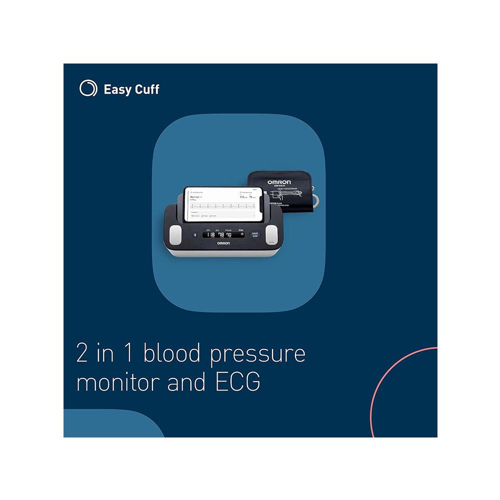 Omron Complete Smart Home Automatic Upper Arm Blood Pressure Monitor + ECG - Black & White