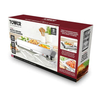 Tower 4 Tray Buffet Server Stainless Steel 4 Tray Design Detachable Pots  300W - Silver
