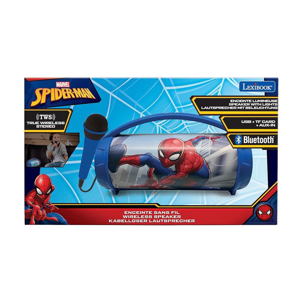 Lexibook Spider-Man Bluetooth Speakers With Lights & Mic - Blue