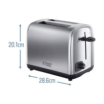 Russell Hobbs Adventure 2 Slice Toaster Stainless Steel 850W - Brushed & Polished