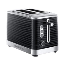 Russell Hobbs Inspire 2 Slice Toaster Premium High Gloss Textured Plastic 1050W - Black