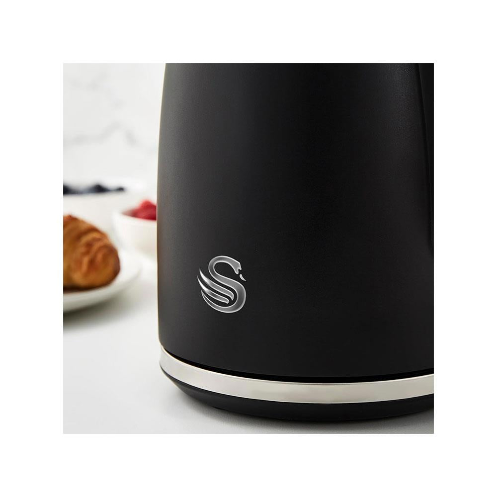 Swan Serenity Electric Jug Kettle 3000W 1.7 Litre - Black