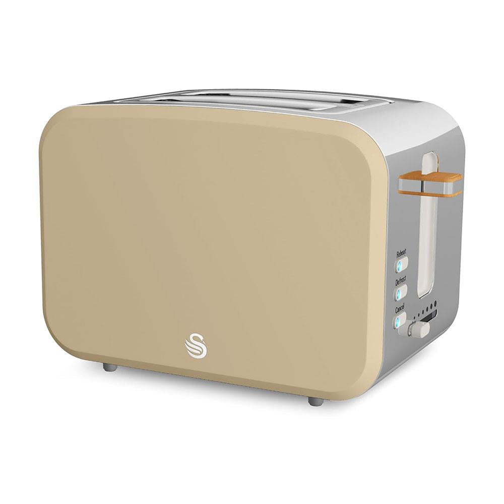 Swan Nordic Style 2 Slice Toaster With 6 Browning Levels 900W - Oatmeal
