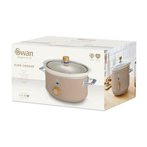 Swan Nordic Slow Cooker 3.5 Litres With Glass Lid & 3 Temperature Settings 200W - Oatmeal