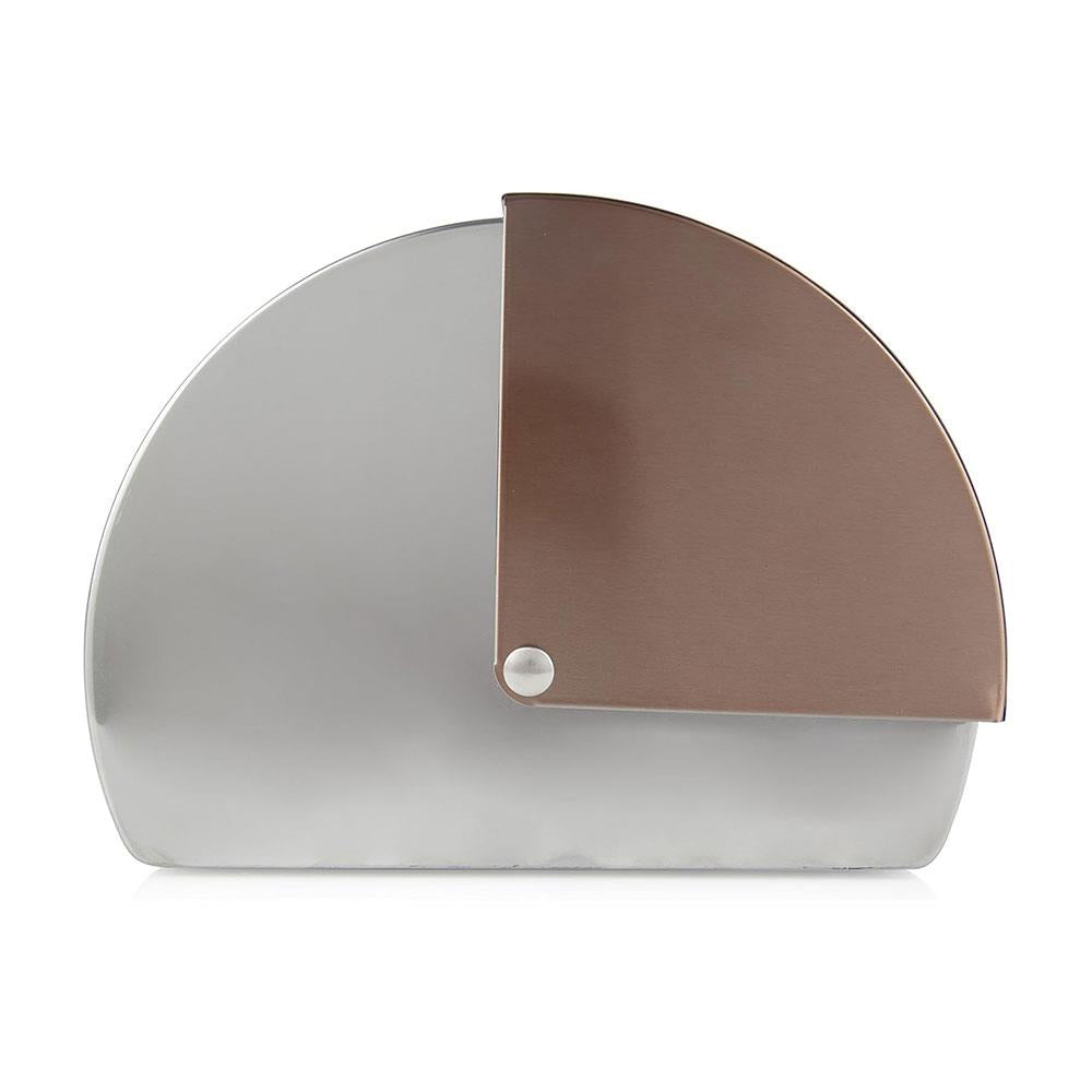 Morphy Richards Accents Roll Top Bread Bin Stainless Steel 39cm x 27cm x 19cm - Copper