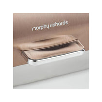 Morphy Richards Accents Roll Top Bread Bin Stainless Steel 39cm x 27cm x 19cm - Copper