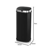 Morphy Richards Chroma Square Sensor Bin With Motion Sensing Technology & 3 Lemon-Scented Bin Liners 50 Litres - Black