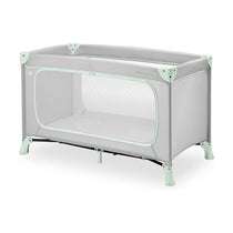 Hauck Dream N Play Plus Travel Cot For Babies & Toddlers With XL Hatch Travel Bag From Birth Up To 15kg - Dusty Mint