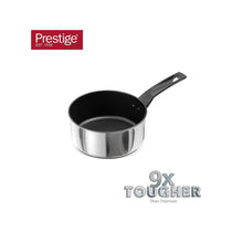 Prestige 9 X Tougher Stainless Steel 14cm Milkpan Non-Stick Titanium Coating - Silver