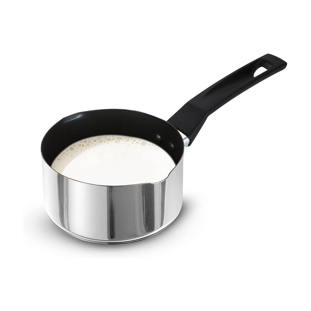 Prestige 9 X Tougher Stainless Steel 14cm Milkpan Non-Stick Titanium Coating - Silver