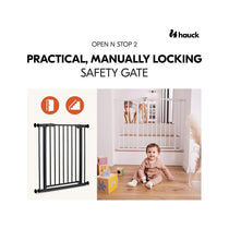 Hauck Open N Stop 2 Practical Manually Locking Baby Safety Gate 75-80cm - Black