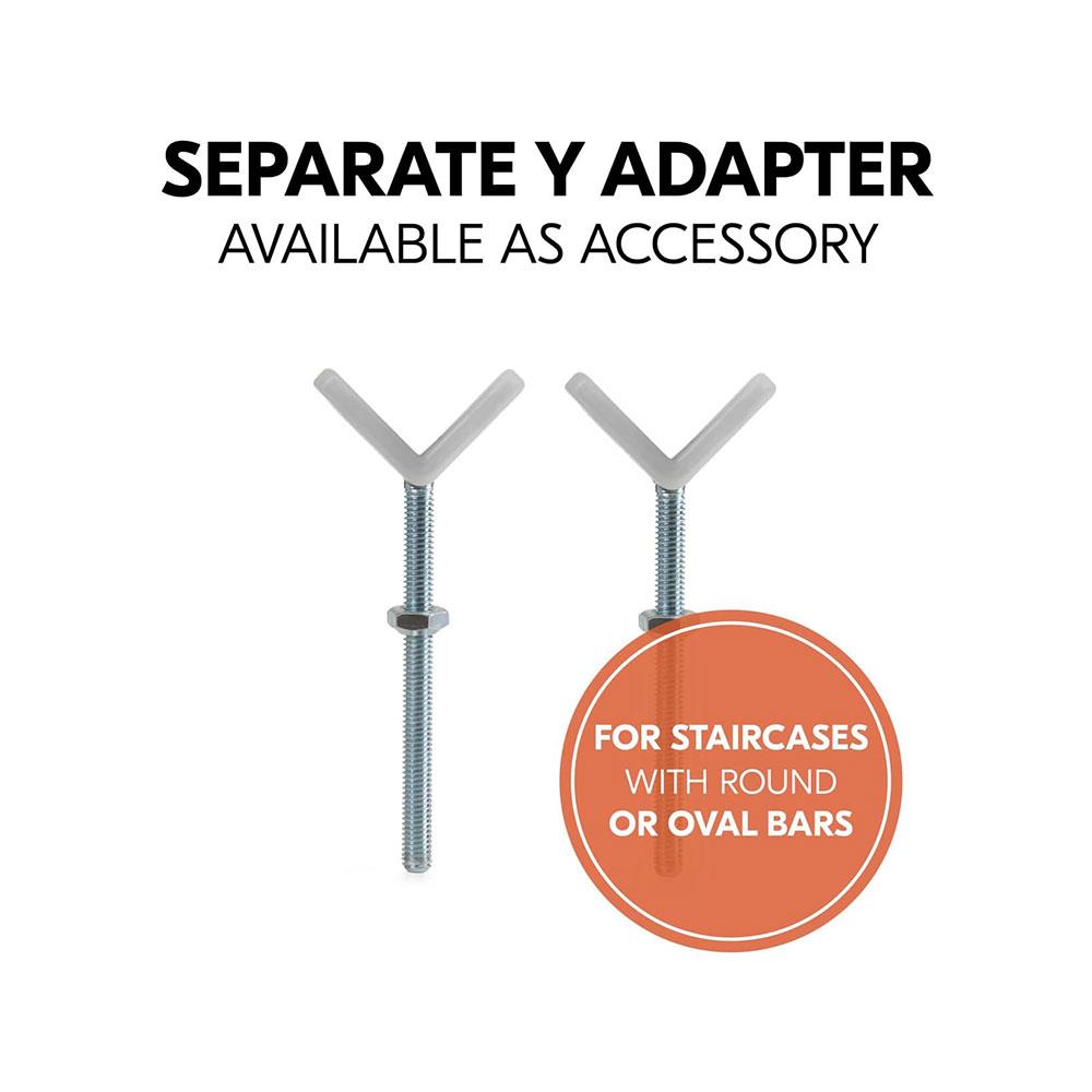 Hauck Open N Stop 2 Set With 9cm Extension Practical Manually Locking Baby Safety Gate Set 84-89cm - White