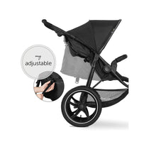 Hauck Runner 2 Robust All Terrain Pushchair With Raincover XL Pneumatic Air Wheels From Birth Up To 22kg - Black