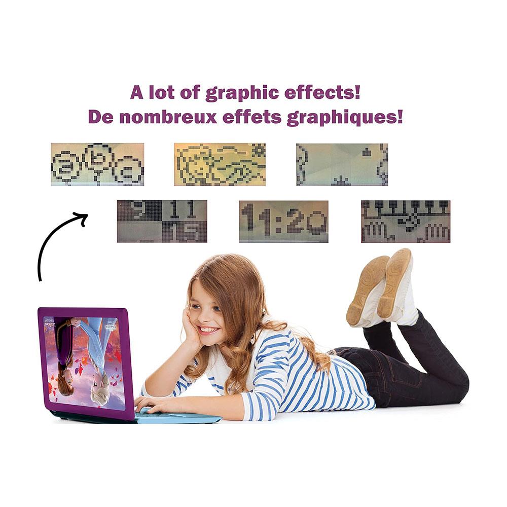 Lexibook Disney Frozen II Bilingual Educational Laptop With 124 Activites - Blue/Purple