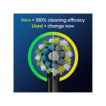 Oral-B Pro Cross Action Electric Toothbrush Head X-Shape & Angled Bristles Pack of 4 - Black