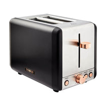 Tower Cavaletto 2 Slice Toaster Stainless Steel 850W - Black & Rose Gold