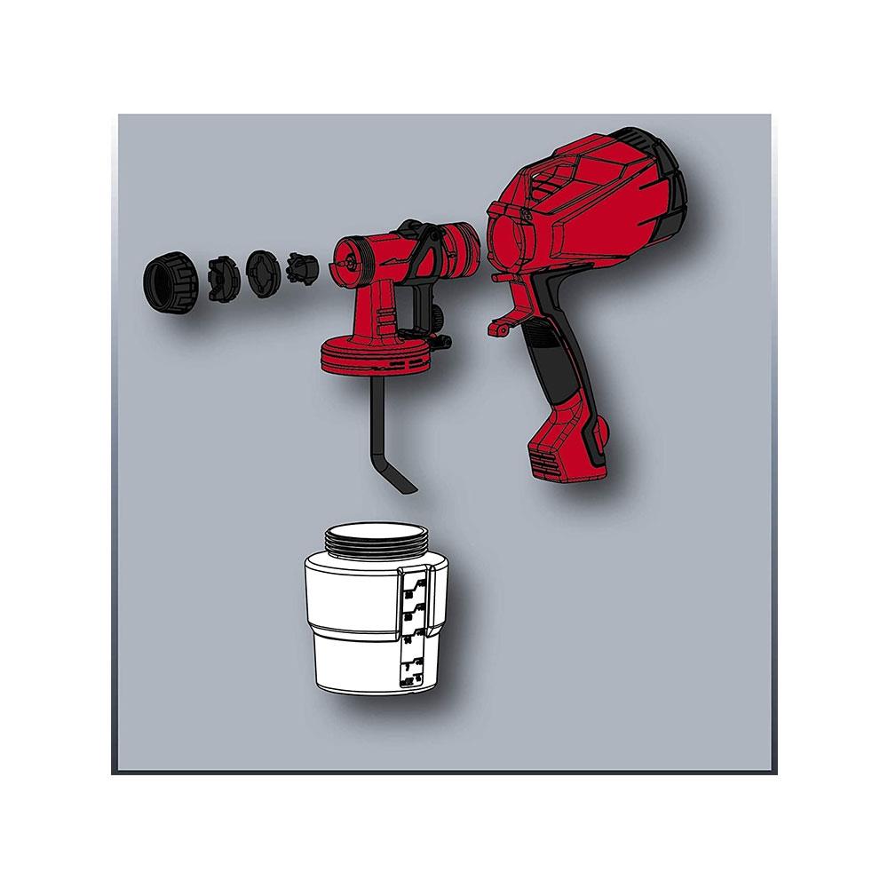 Einhell TC-SY 400 P Electric Paint Sprayer For Fences & Decking 400W 800ml - Black/Red