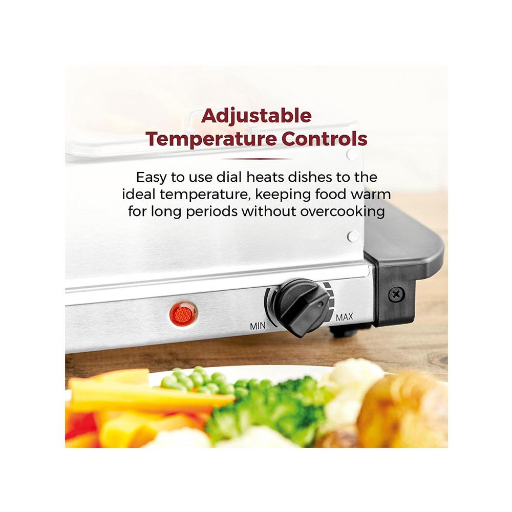 Tower Buffet Server 3 x 1.5 Litre Stainless Steel 200W - Silver