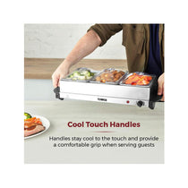 Tower Buffet Server 3 x 1.5 Litre Stainless Steel 200W - Silver