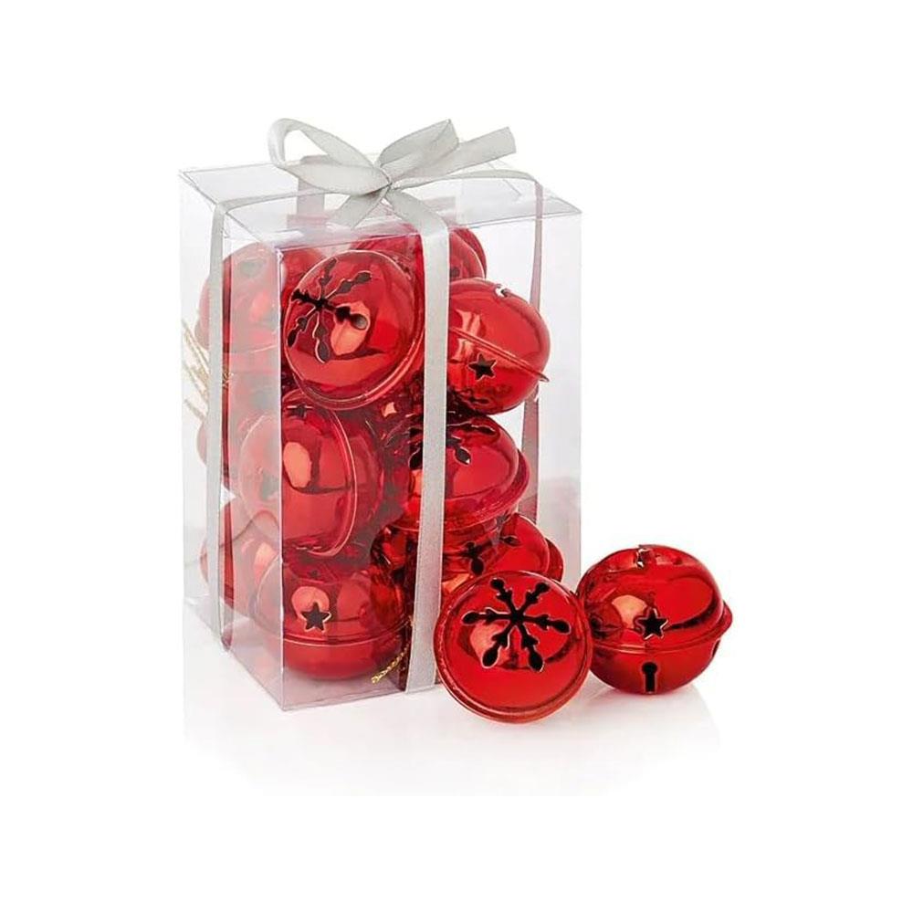 Premier Christmas Jingle Bells 4cm 12 Piece - Red Main image