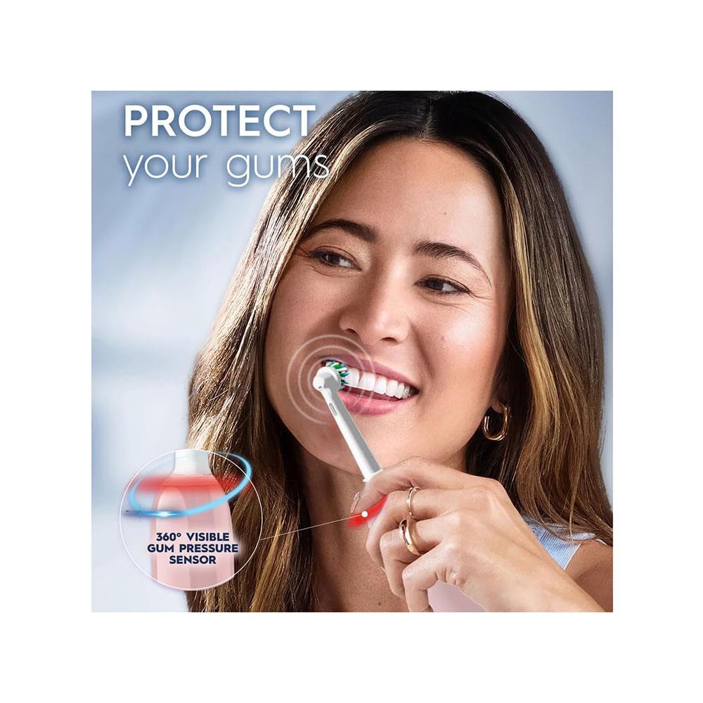 Oral-B Pro 3 3500 Electric Toothbrushes 1 Tooth Brush Head 3 Modes Travel Case - Pink