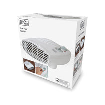 Black & Decker Fan Heater 2000W With 2 Heat Settings Adjustable Thermostat Overheat Protection - White