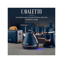 Tower Cavaletto Slow Cooker 3.5 Litres With 3 Heat Settings Cool Touch Handles 210W - Midnight Blue & Rose Gold