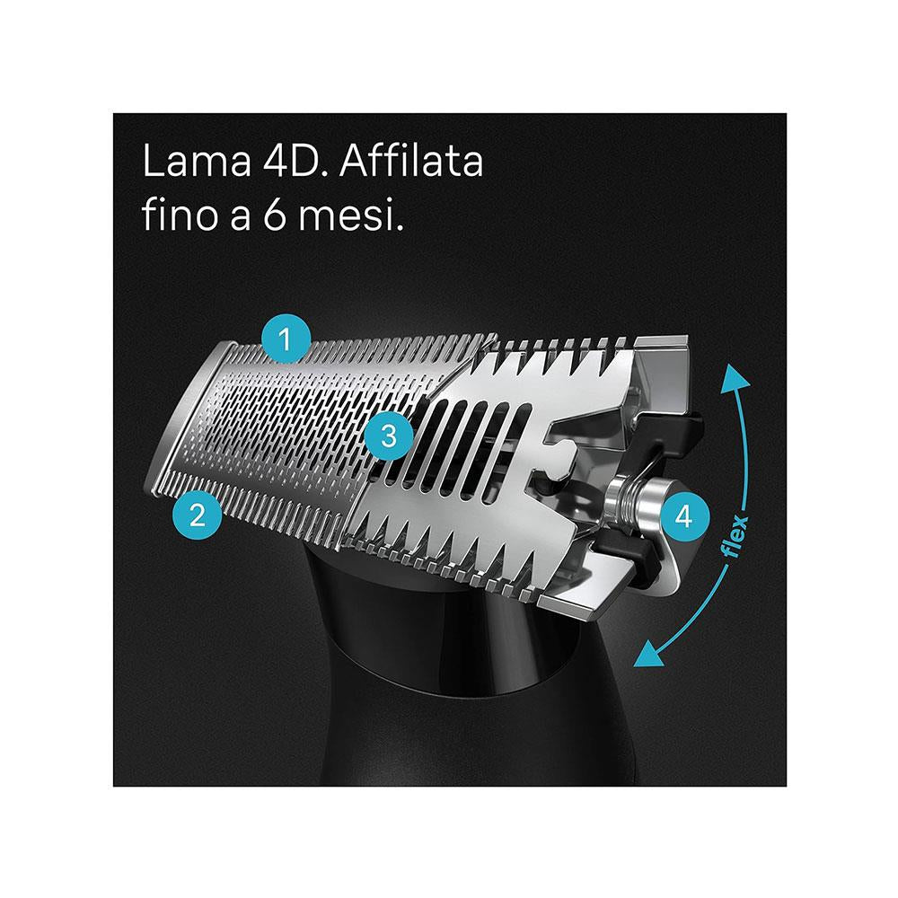 Braun Series X Replacement Blade 4D-Blade With Two-Way Comb & Flex Head - Black