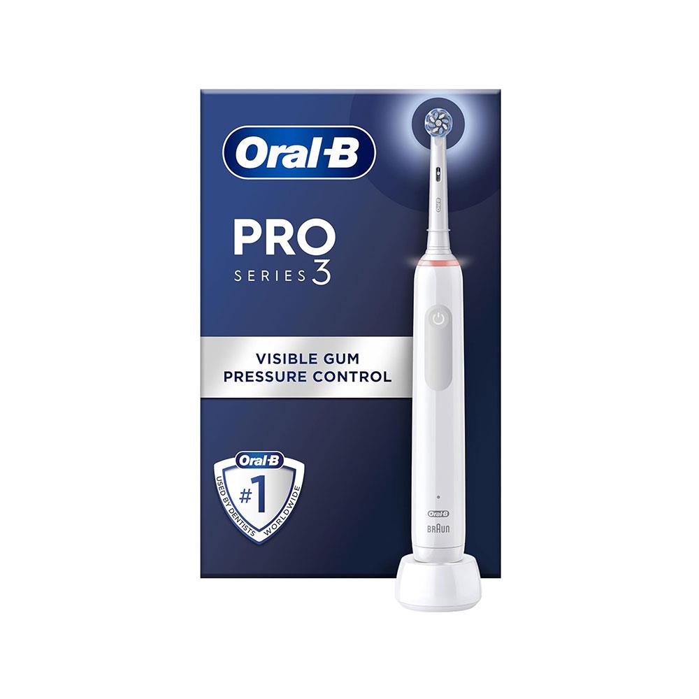 Oral-B Pro 3 3000 Electric Toothbrushes 3 Modes With Teeth Whitening 1 Tooth Brush Head - White