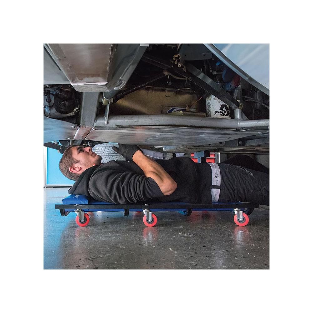 Silverline Mechanics Creeper 6 Wheel Heavy Duty Creeper Under Car Investigation Crawler - Blue/Black