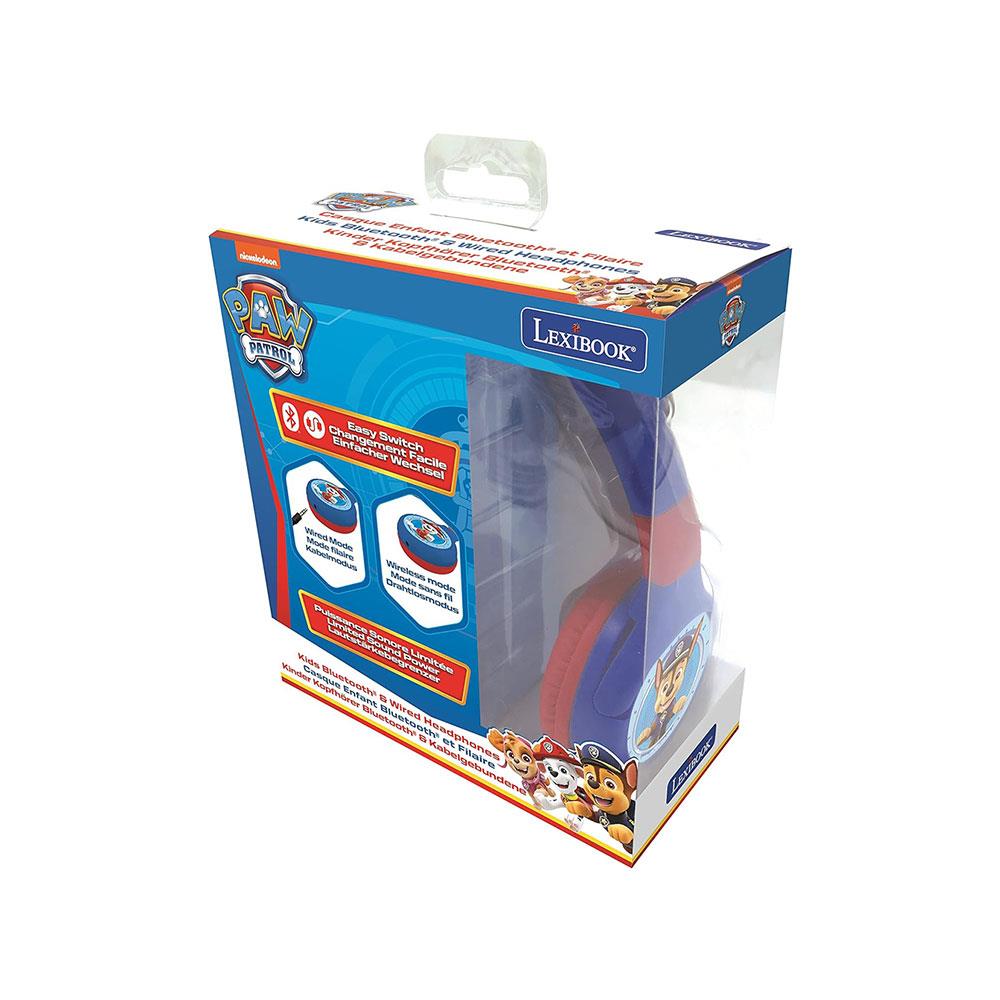 Lexibook Paw Patrol Bluetooth And Wired Foldable Kids Headphones - Multicolour