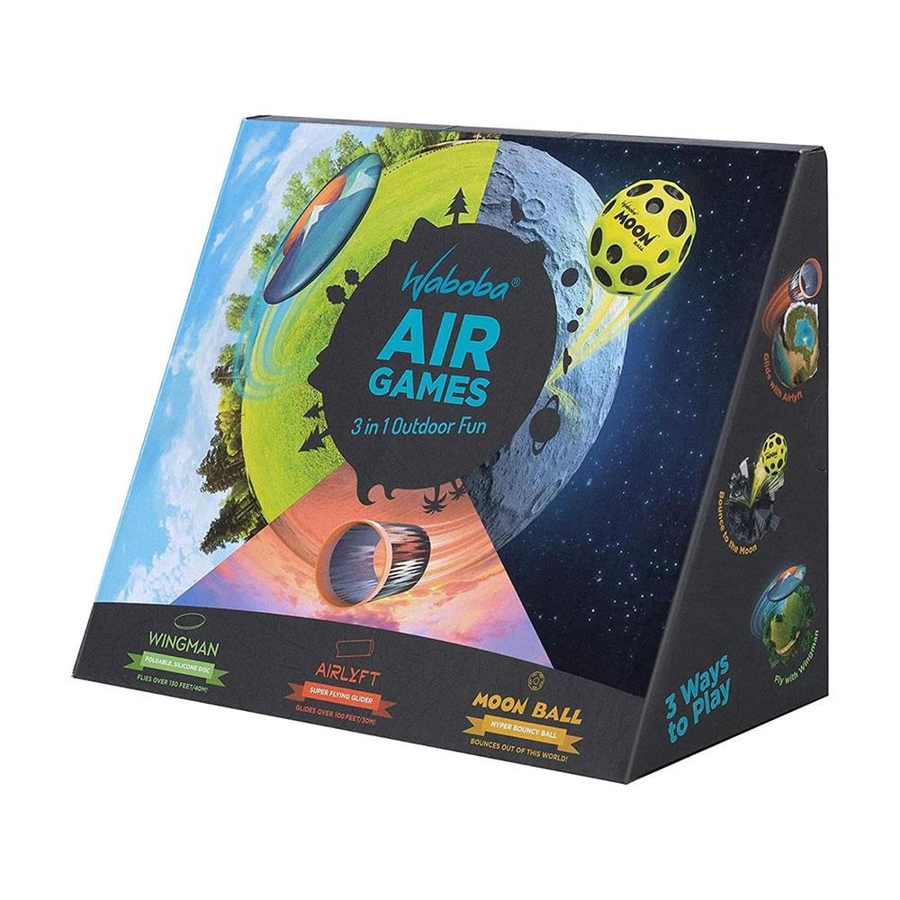 Waboba Air Games 3 In 1 Outdoor Fun The Airlyft Wingman & Moonball Game - Multicolour Main image