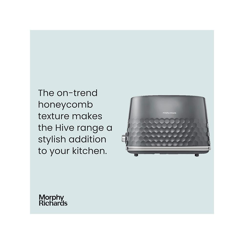 Morphy Richards Hive 2 Slice Toaster 850W - Grey