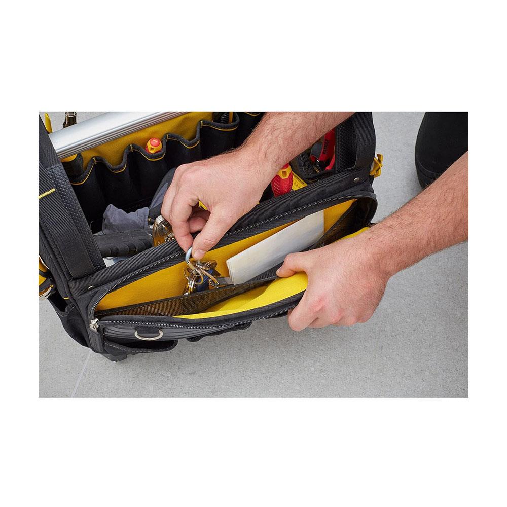 Stanley FATMAX Pro-Stack Tote Tool Bag Waterproof Base 30kg Load Capacity - Yellow/Black