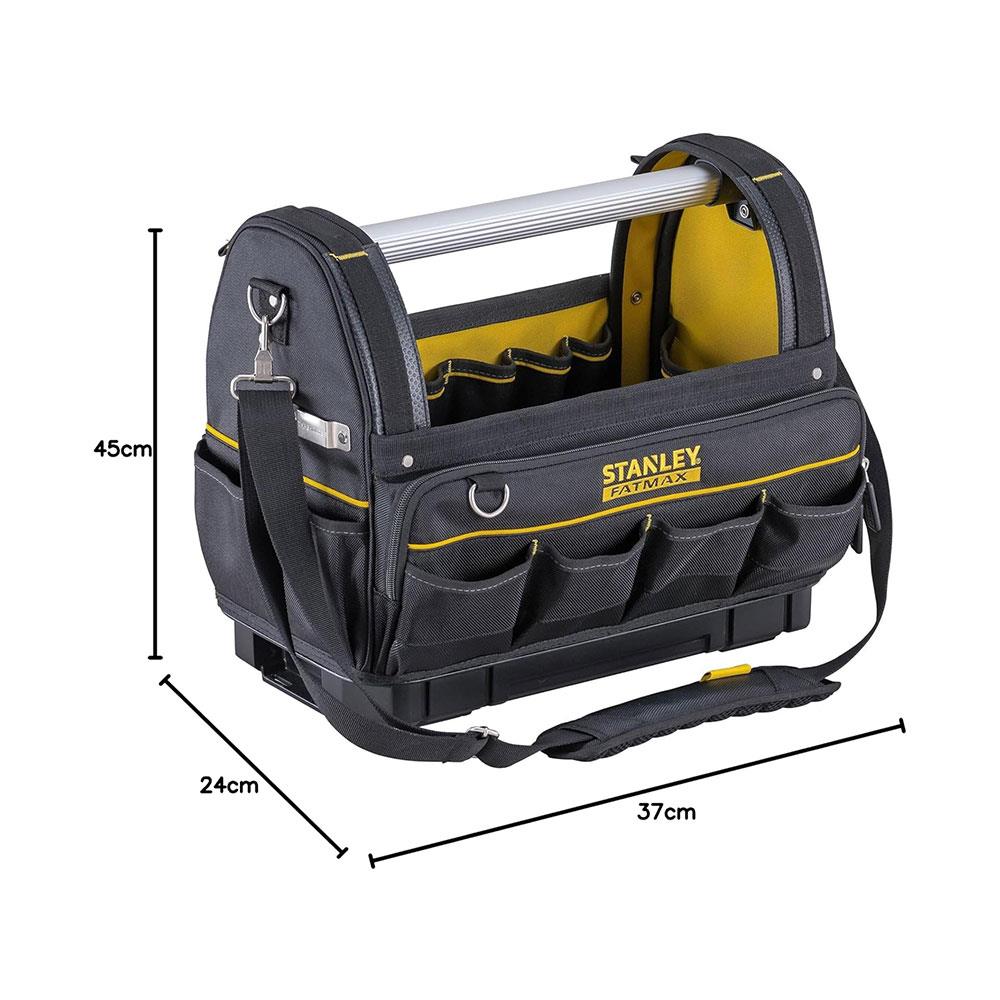 Stanley FATMAX Pro-Stack Tote Tool Bag Waterproof Base 30kg Load Capacity - Yellow/Black