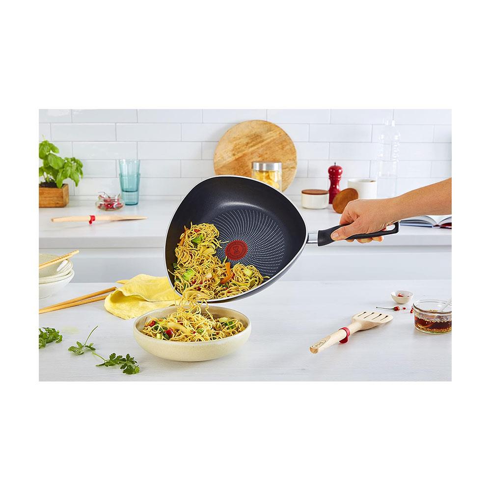 Tefal Start'Easy Triangle Frying Pan 26cm Non-Stick Coating Thermo Signal - Black