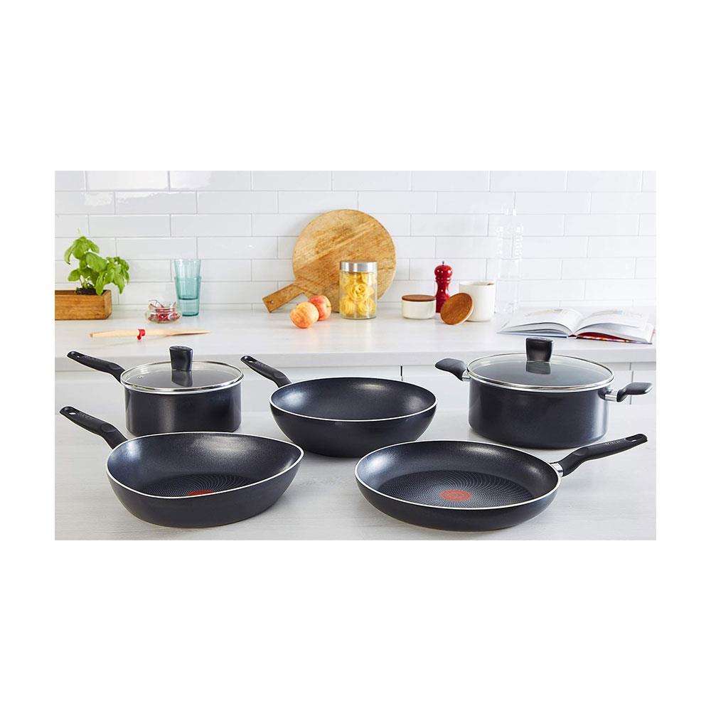 Tefal Start'Easy Triangle Frying Pan 26cm Non-Stick Coating Thermo Signal - Black