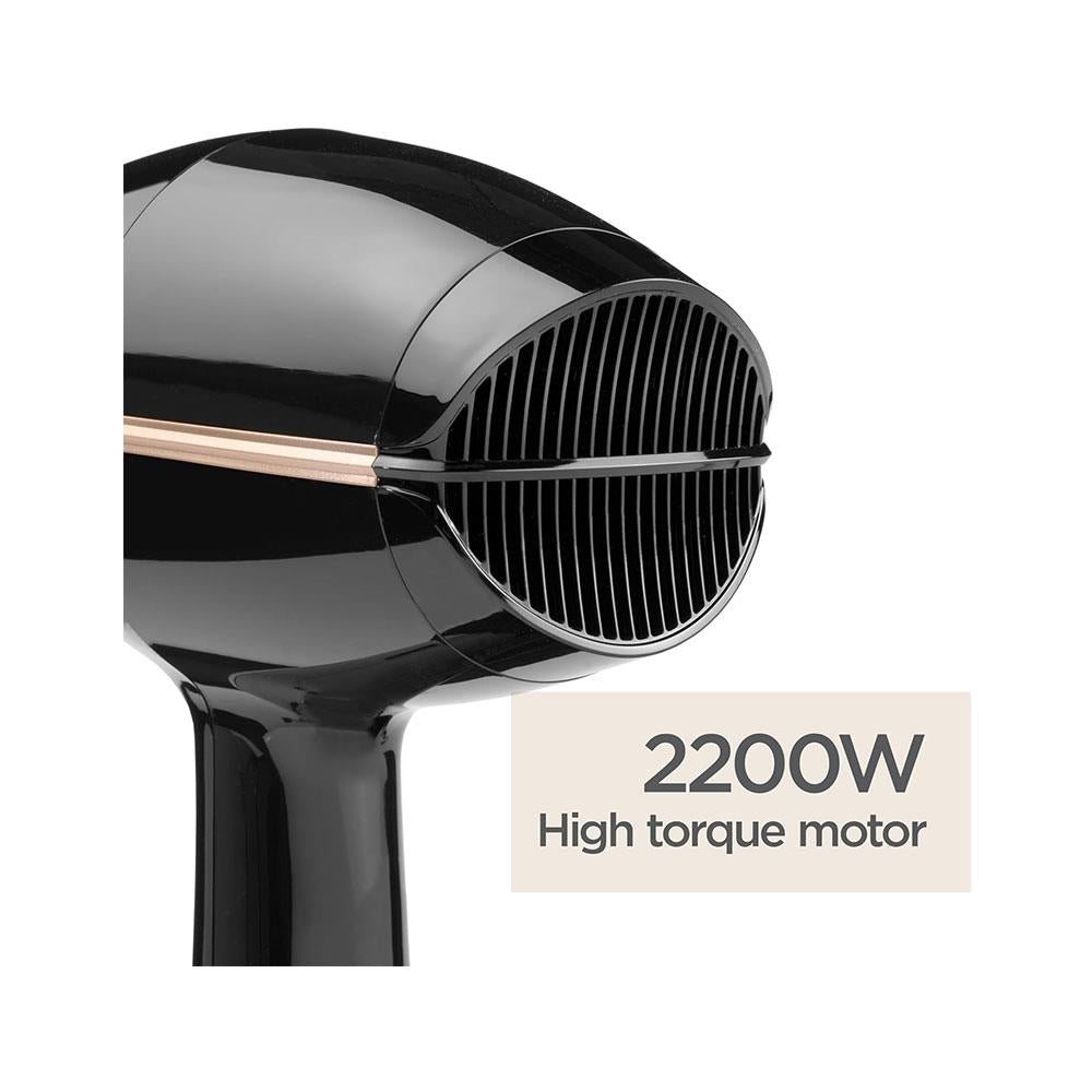 BaByliss Salon Pro Ionic Hair Dryer 2200W 2 Speed & 3 Heat Setting - Black