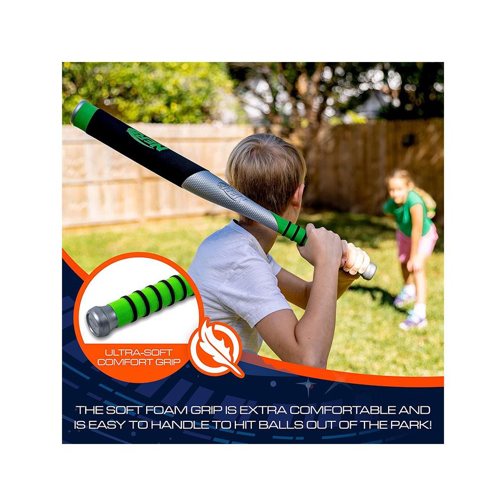 Nerf Foam Bat & Ball Set 27 Inch Proshot Youth Baseball Bat & Soft Foam Baseball For Kids - Assorted Colour