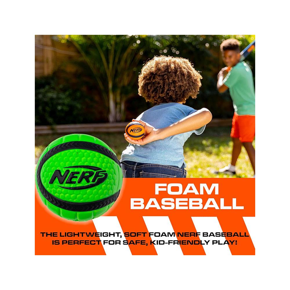 Nerf Foam Bat & Ball Set 27 Inch Proshot Youth Baseball Bat & Soft Foam Baseball For Kids - Assorted Colour