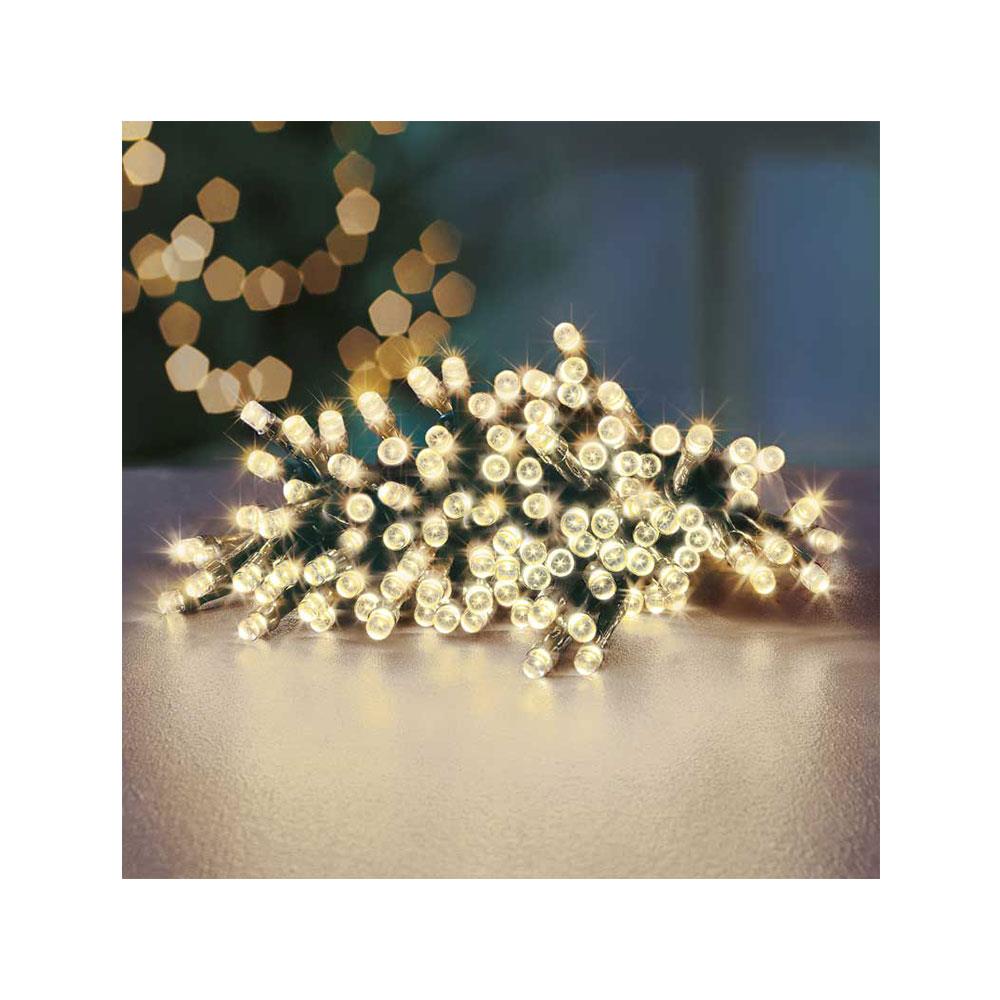 Premier Christmas Multi Action Battery Operated 200 LEDs Lights With Timer - Warm White