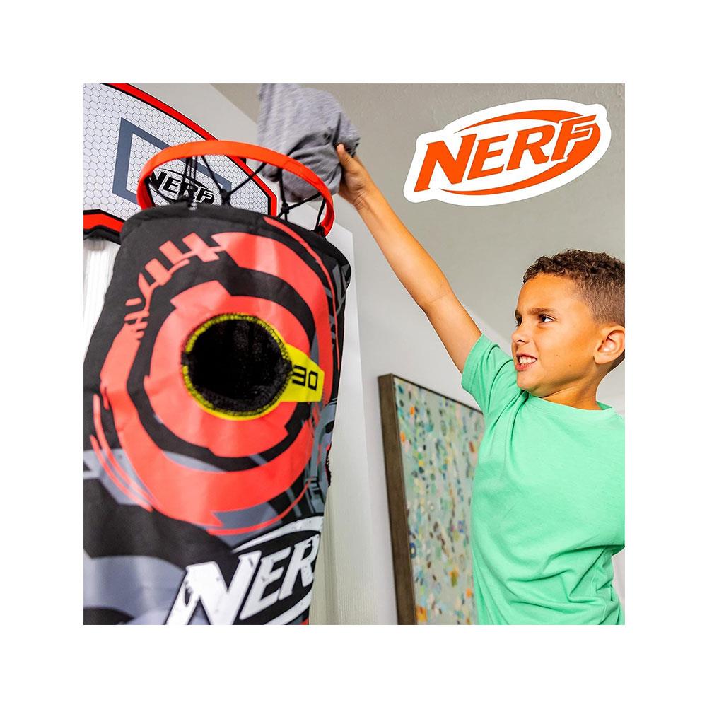 Nerf 3-In-1 Laundry Layup Basketball Hoop Hamper Laundry Layup Over The Door Basket Shooting Target Basketball Set - Multicolour Secondary image