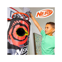 Nerf 3-In-1 Laundry Layup Basketball Hoop Hamper Laundry Layup Over The Door Basket Shooting Target Basketball Set - Multicolour