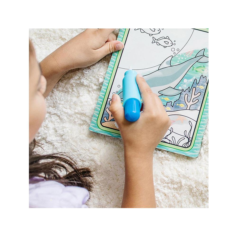Melissa & Doug On the Go Water Wow! Under The Sea Water Reveal Pad - No Mess Painting For Kids! - Multicolour