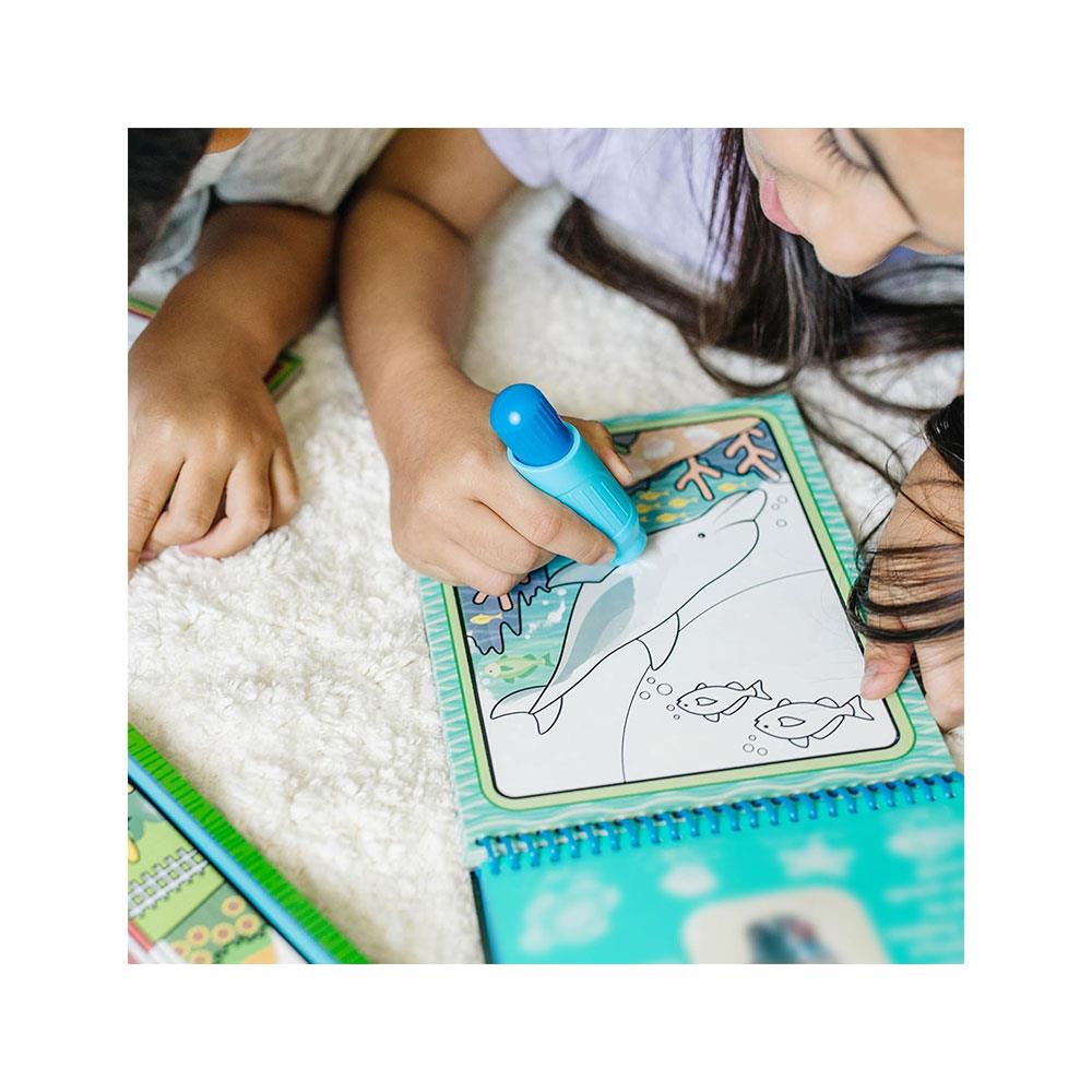 Melissa & Doug On the Go Water Wow! Under The Sea Water Reveal Pad - No Mess Painting For Kids! - Multicolour