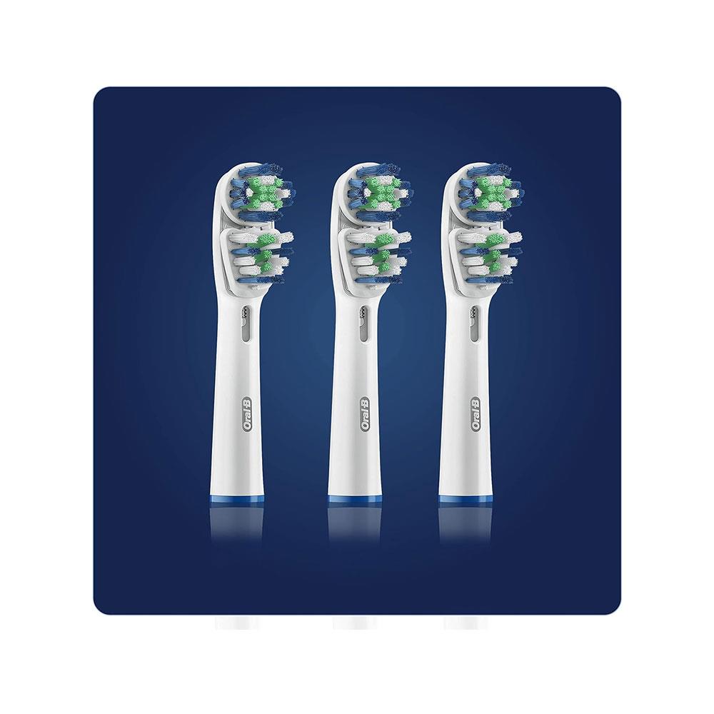 Braun Oral-B Dual Clean Electric Toothbrush Replacement Brush Heads 3 Pack - White Secondary image
