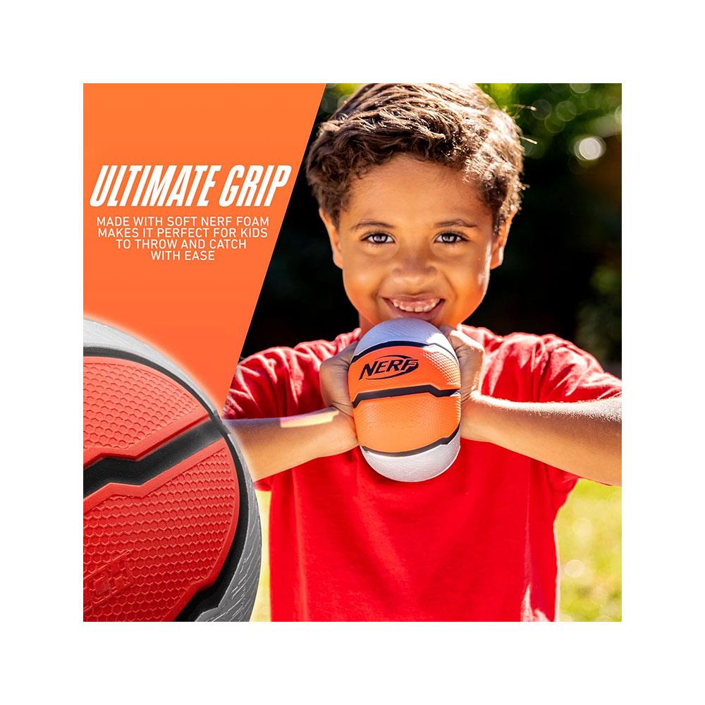 Nerf Proshot Multisport Foam Ball Set Mini Football Soccer Ball & Basketball - Multicolour