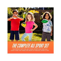Nerf Proshot Multisport Foam Ball Set Mini Football Soccer Ball & Basketball - Multicolour