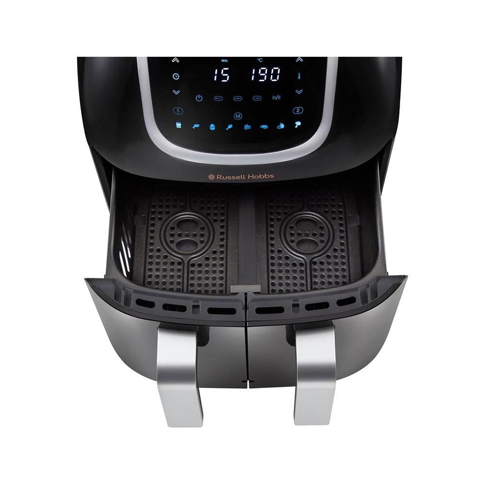 Russell Hobbs Satisfry Snappi Dual Basket Air Fryer 1800W 8.5 Litres - Black