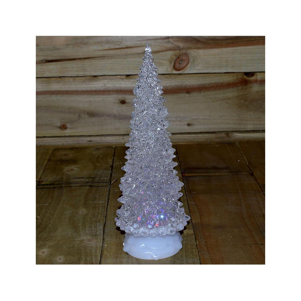 Premier Christmas Water Spinner Tree 30cm Battery Operated With Timer And Colour Changing LEDs